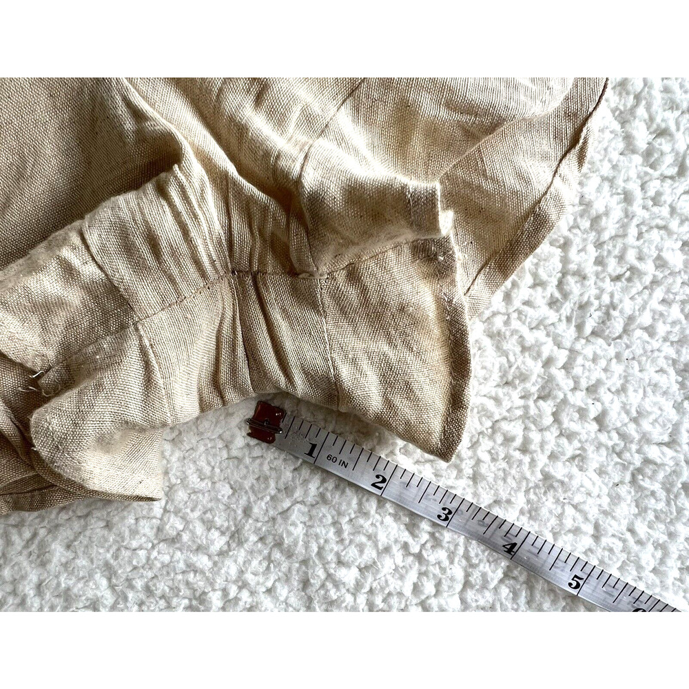 Japna Women's Flirty Skort Short Size M Tan Elastic Waist Lined Boho - Picture 5 of 7
